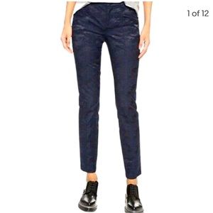 ATM Slim Ankle Pant Size 8 In Blue Camo Jacquard